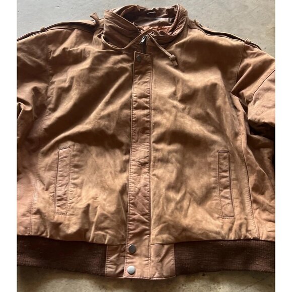 Vintage ADA Brown Leather Jacket Women’s Sz L Multipocket Patina Biker - Picture 2 of 13